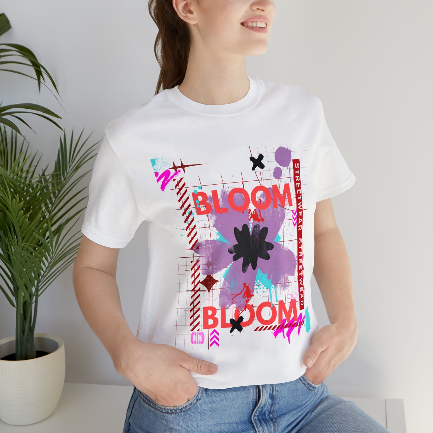 Bloom flower streetwear urban Unisex Jersey Short Sleeve Tee