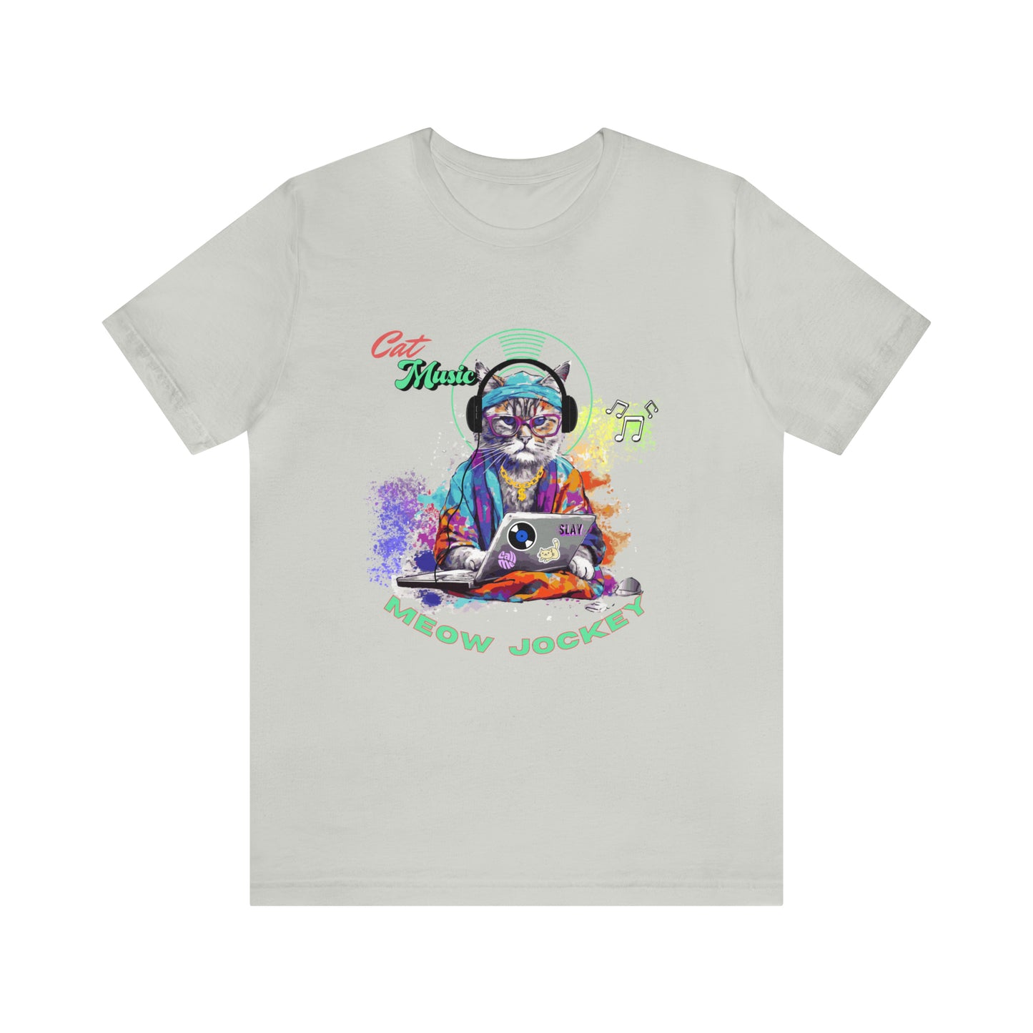 Cat DJ Unisex Jersey Short Sleeve Tee