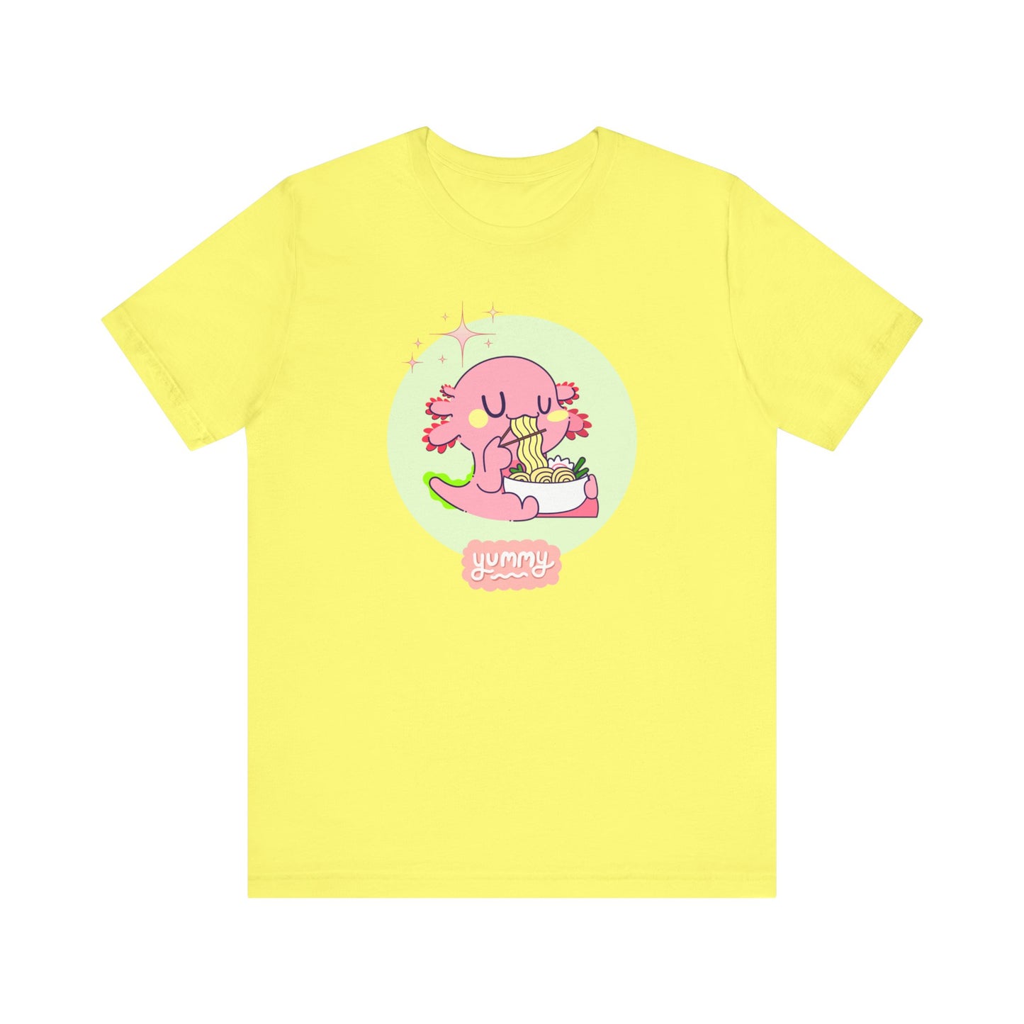 Kawaii Axolotl Ramen Unisex Jersey Short Sleeve Tee