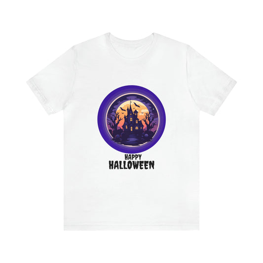 Halloween haunted house Unisex Jersey Short Sleeve Tee