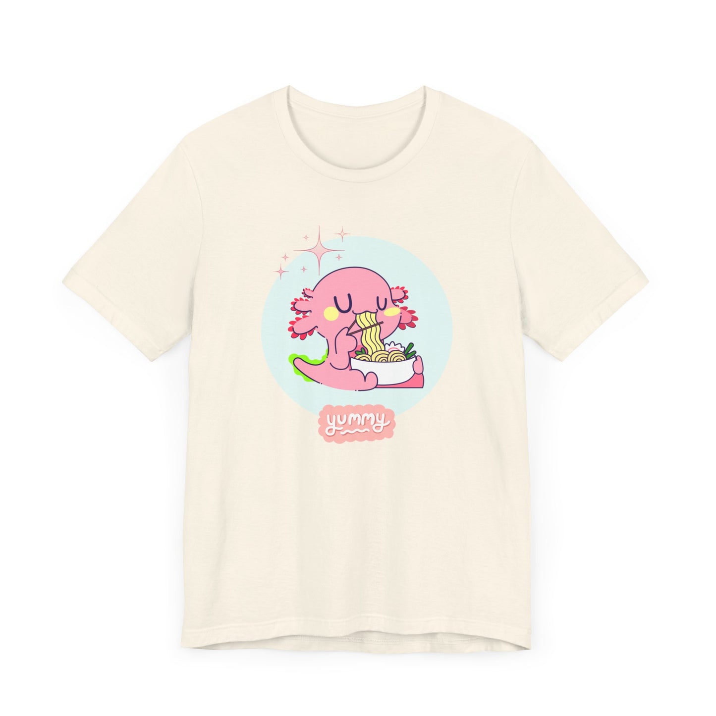 Kawaii Axolotl Ramen Unisex Jersey Short Sleeve Tee