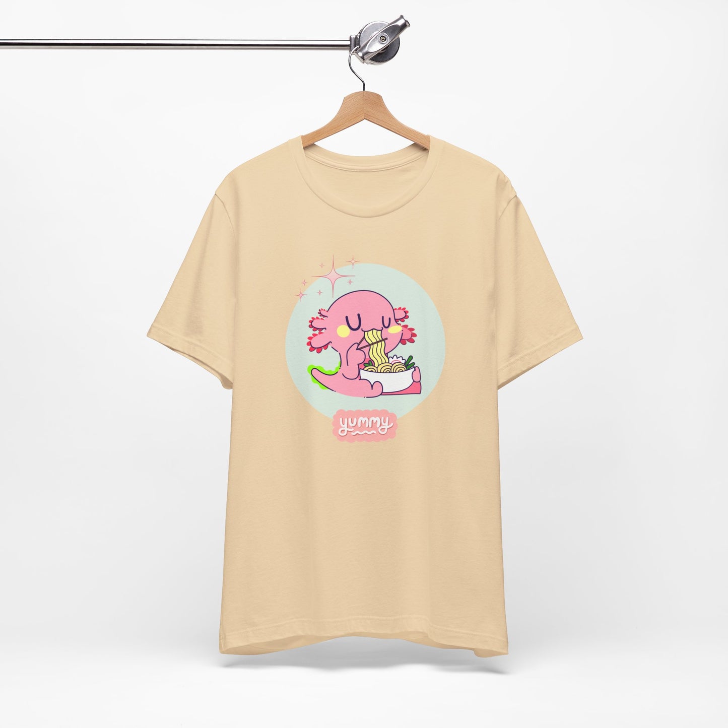 Kawaii Axolotl Ramen Unisex Jersey Short Sleeve Tee