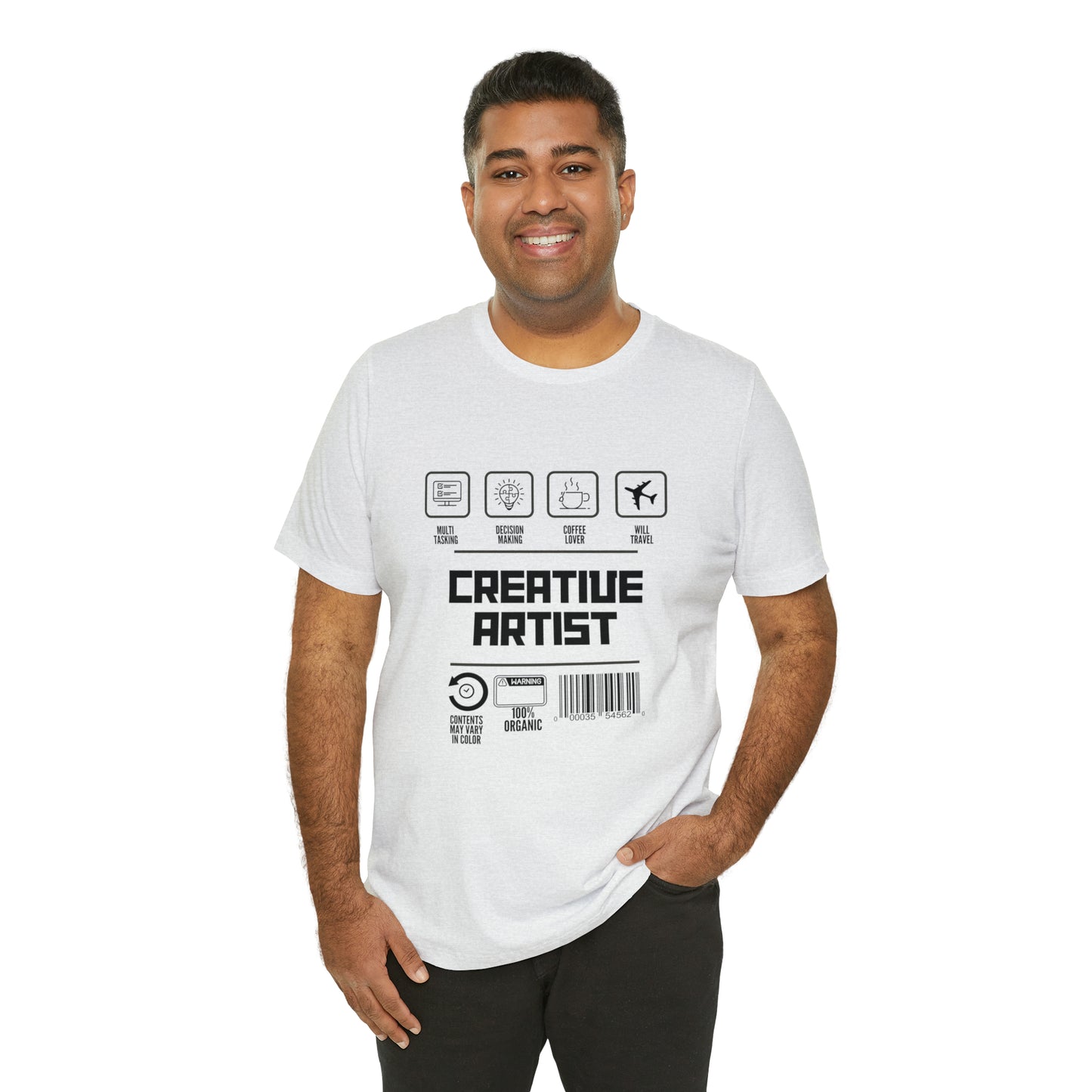 Creative Artist urban streetwear  Unisex Jersey Short Sleeve Tee black text