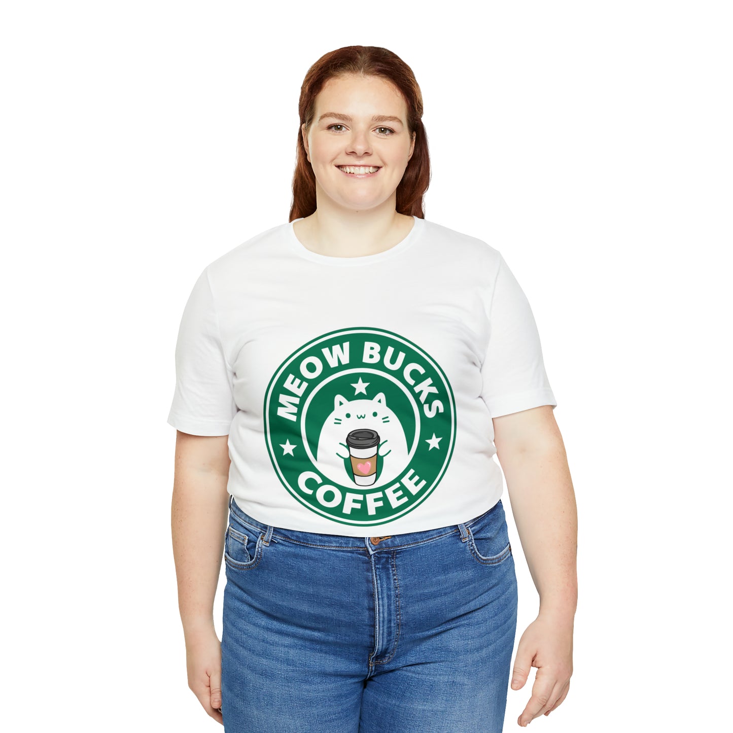 MeowBucks Coffee Unisex Jersey Short Sleeve Tee