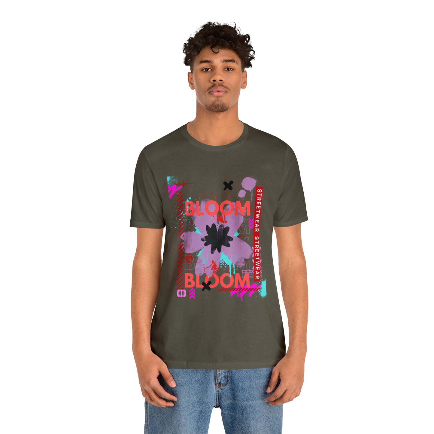 Bloom flower streetwear urban Unisex Jersey Short Sleeve Tee