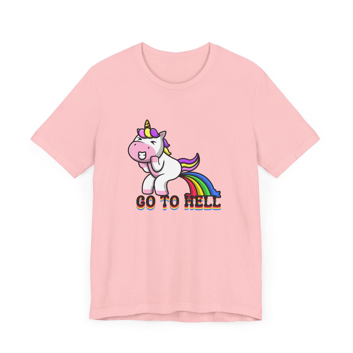 Unicorn Go to Hell funny Unisex Jersey Short Sleeve Tee