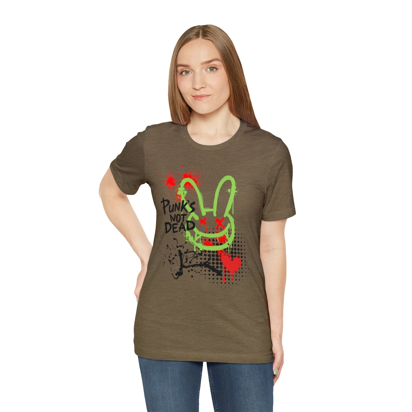 Punks not dead bunny Unisex Jersey Short Sleeve Tee