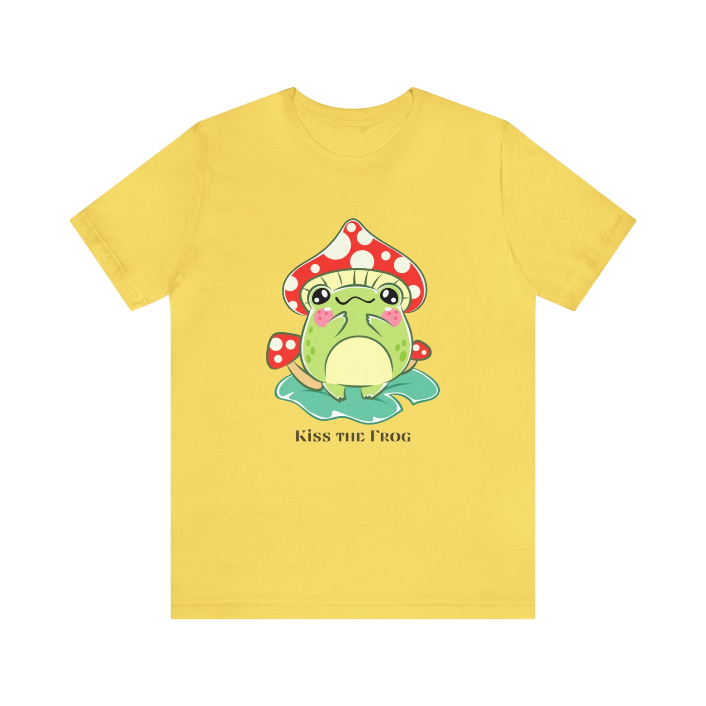 Kiss the frog kawaii cute Unisex Jersey Short Sleeve Tee