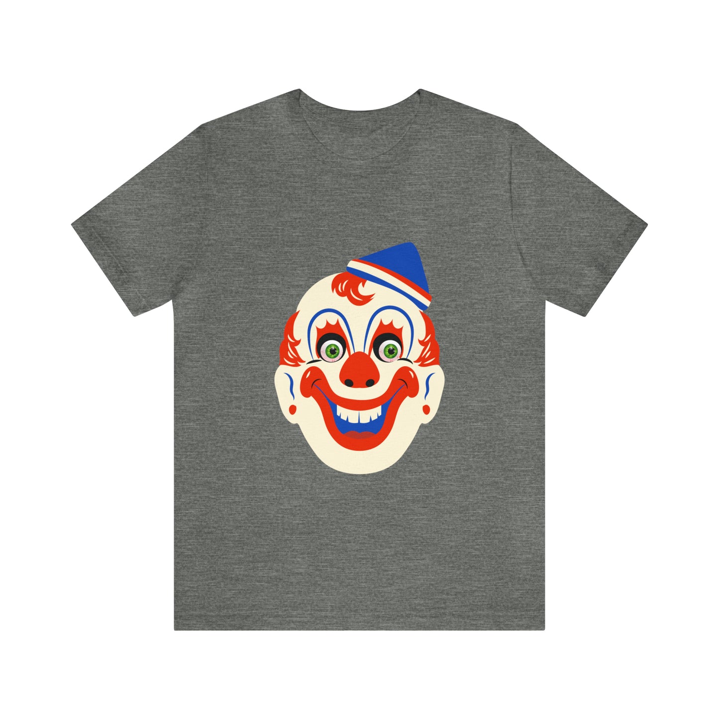 Halloween creepy clown mask Unisex Jersey Short Sleeve Tee