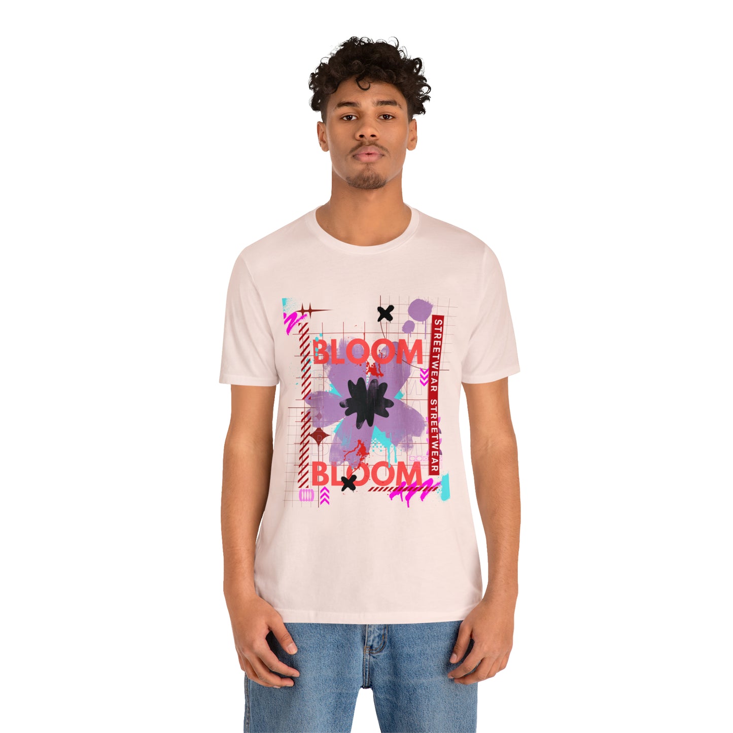 Bloom flower streetwear urban Unisex Jersey Short Sleeve Tee