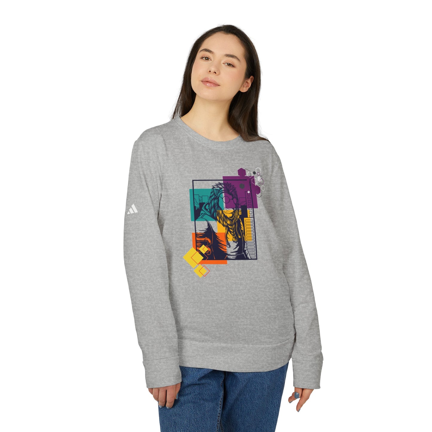 adidas® Unisex Fleece Crewneck Sweatshirt