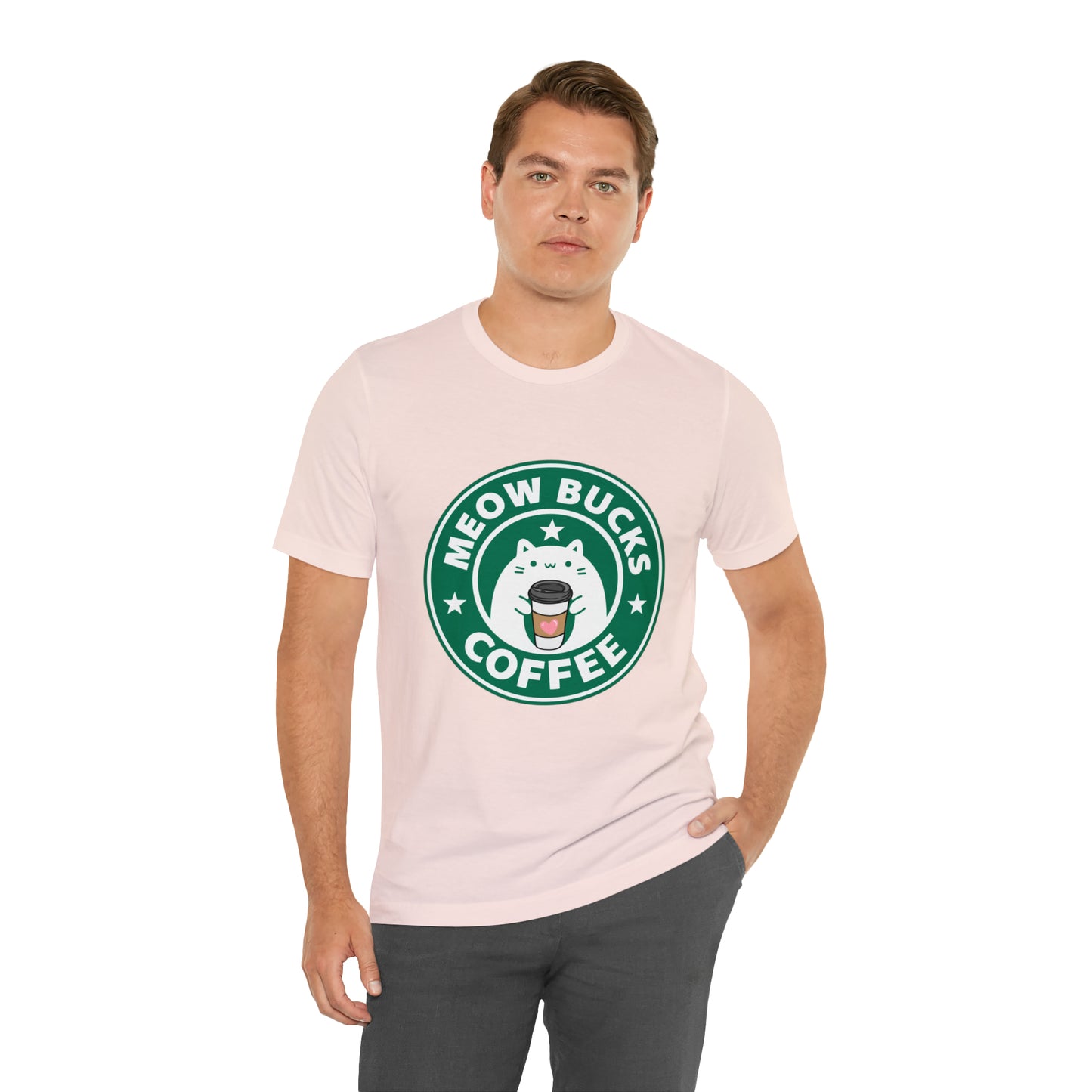 MeowBucks Coffee Unisex Jersey Short Sleeve Tee