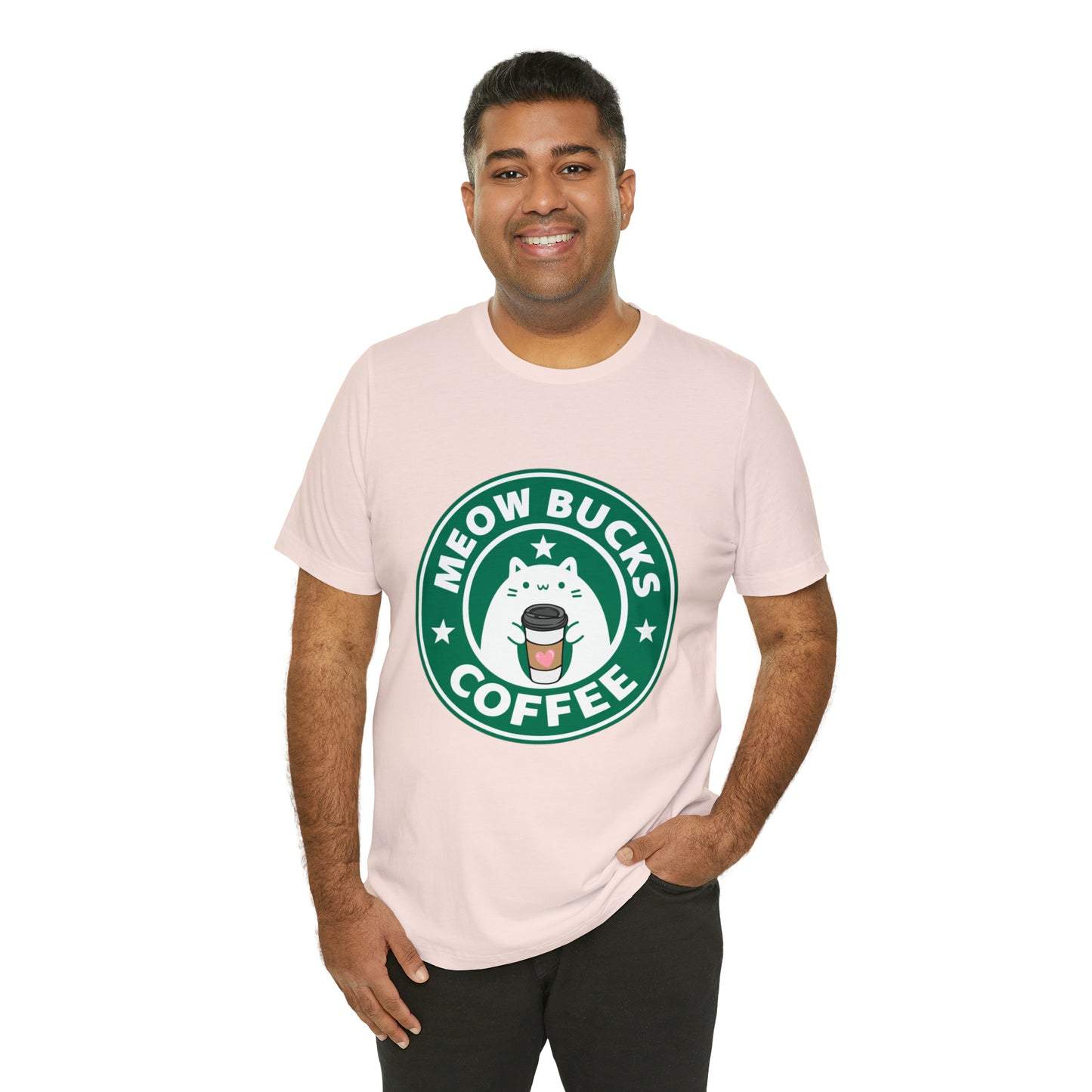 MeowBucks Coffee Unisex Jersey Short Sleeve Tee