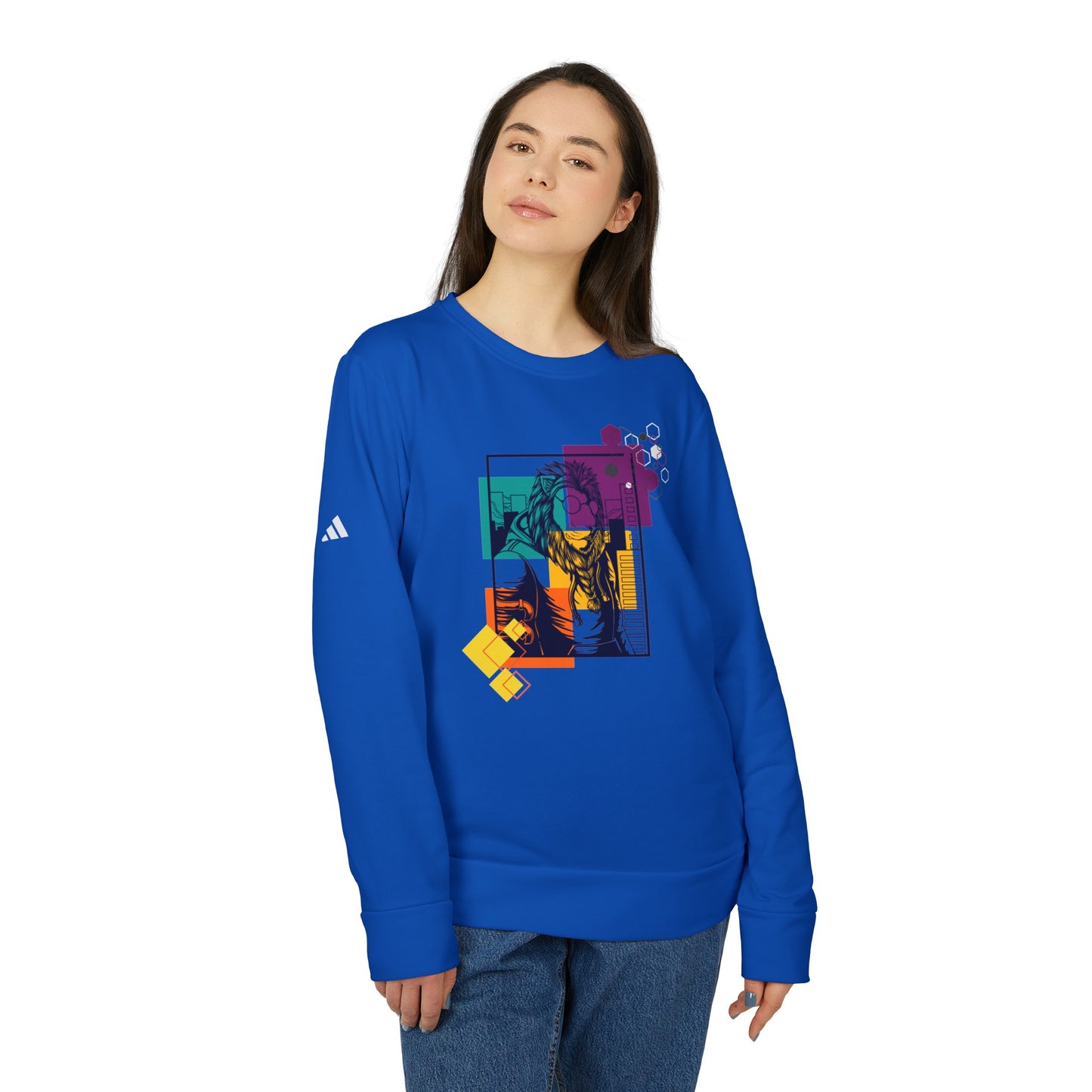 adidas® Unisex Fleece Crewneck Sweatshirt