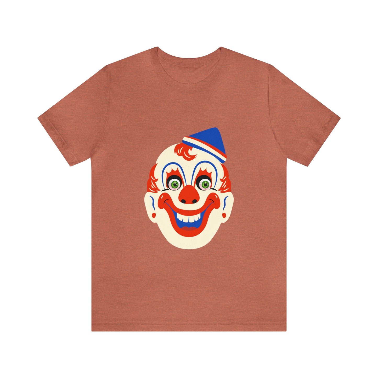 Halloween creepy clown mask Unisex Jersey Short Sleeve Tee