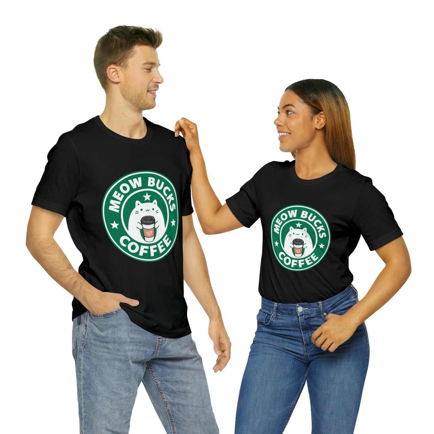 MeowBucks Coffee Unisex Jersey Short Sleeve Tee