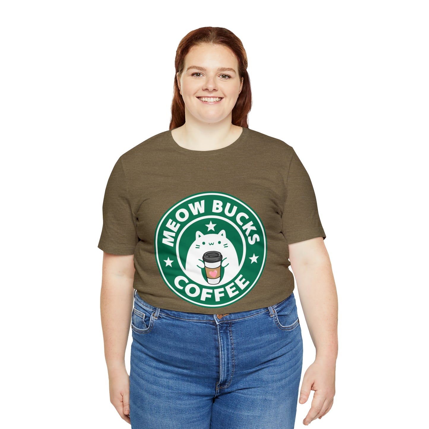 MeowBucks Coffee Unisex Jersey Short Sleeve Tee