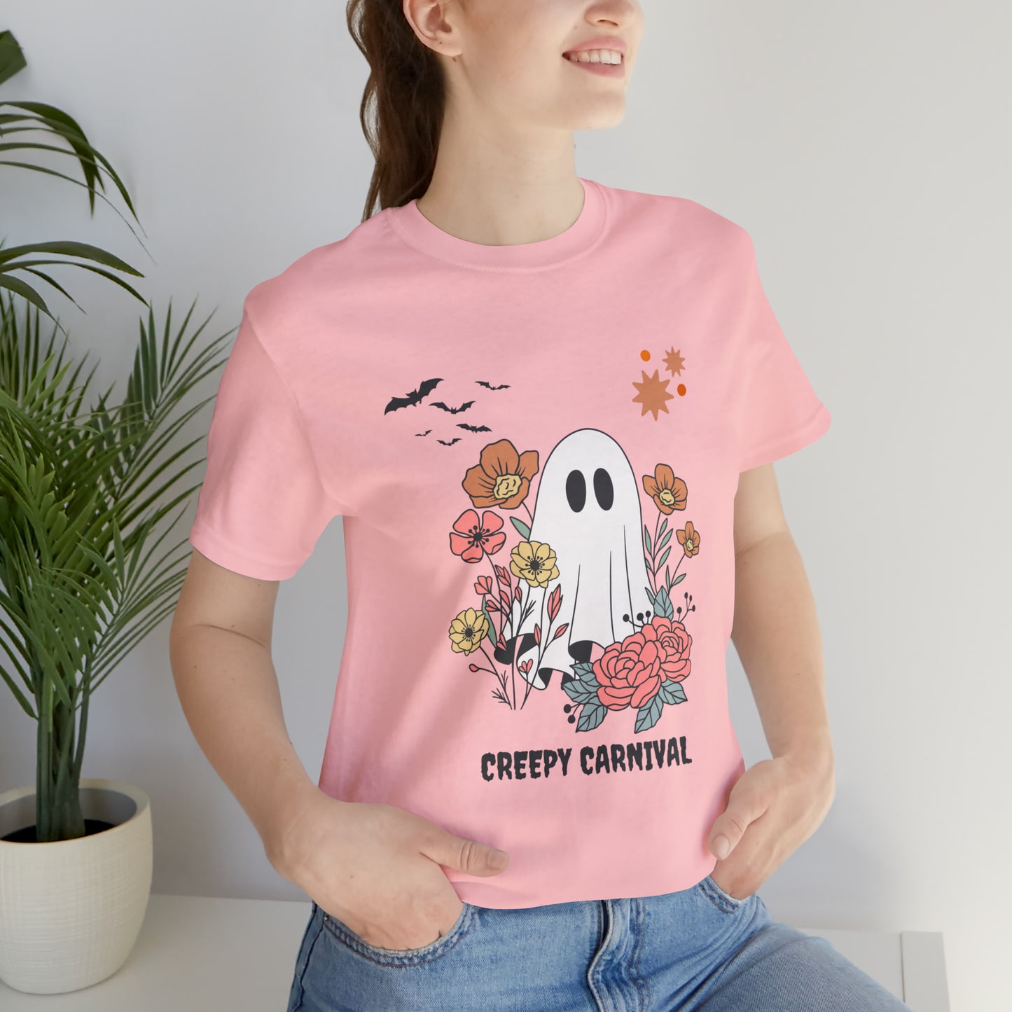 Halloween creepy carnival Unisex Jersey Short Sleeve Tee