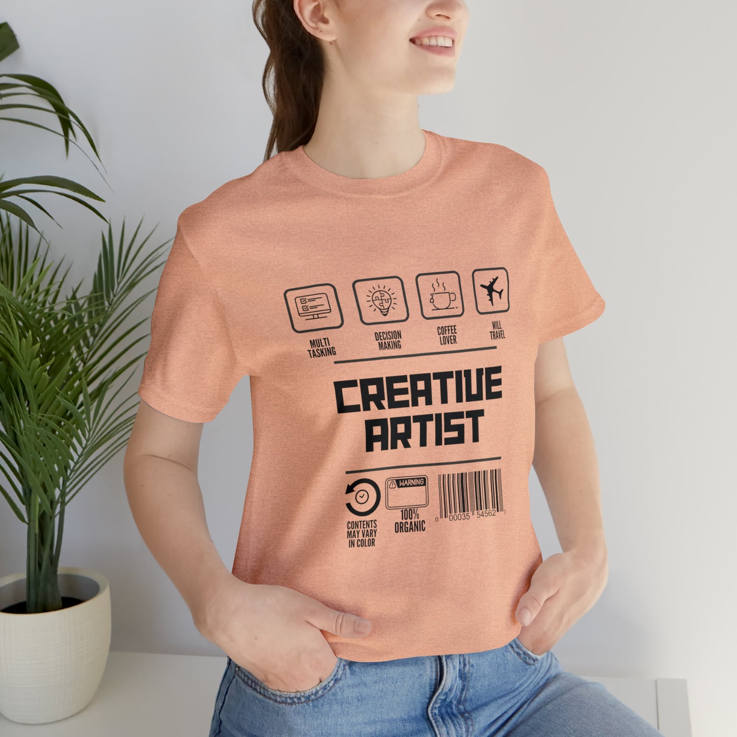 Creative Artist urban streetwear  Unisex Jersey Short Sleeve Tee black text