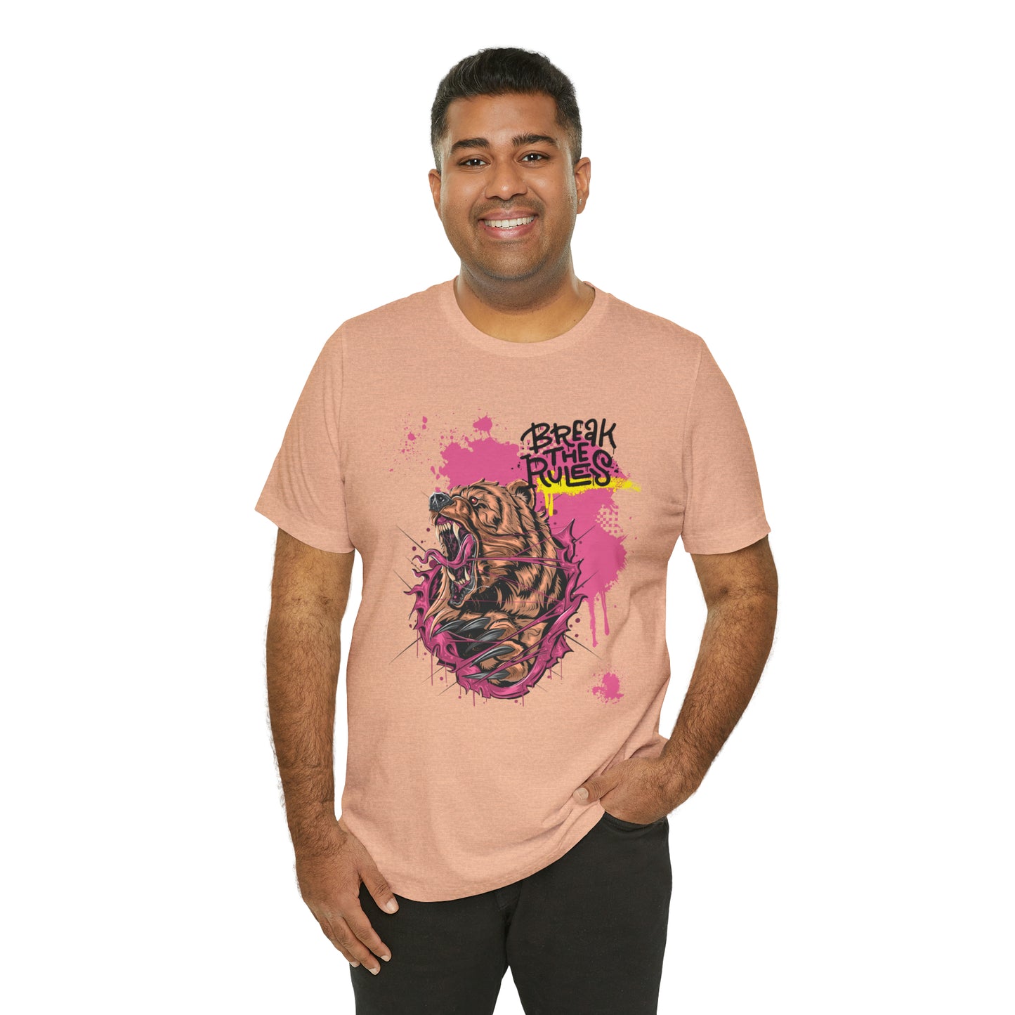 Break the rules Bear Unisex Jersey Short Sleeve Tee