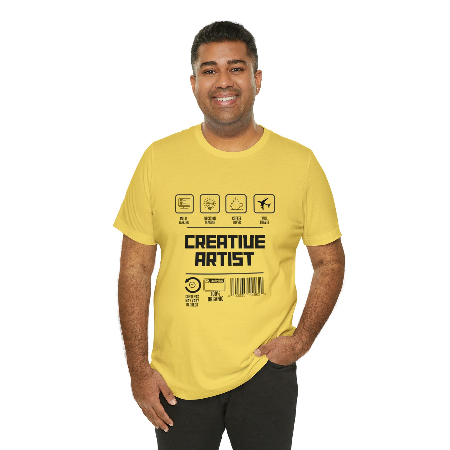 Creative Artist urban streetwear  Unisex Jersey Short Sleeve Tee black text