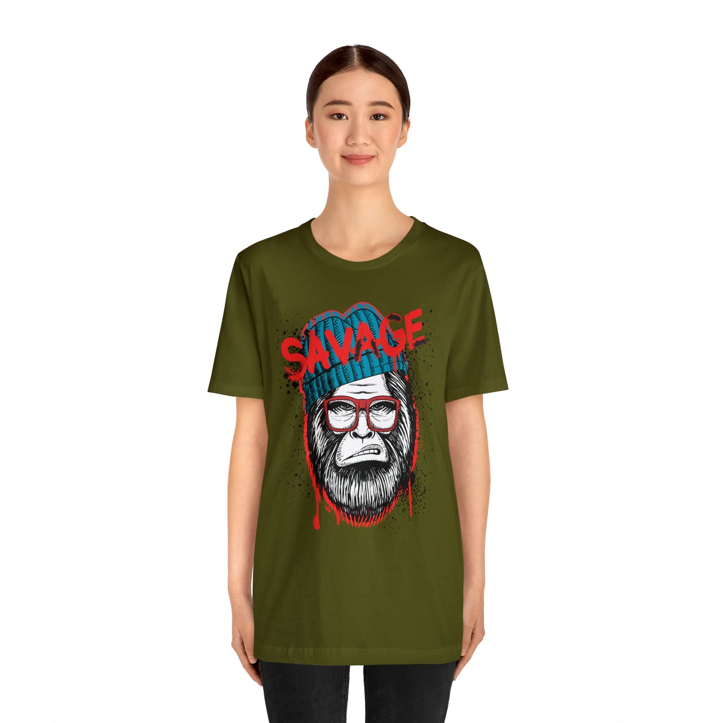 Bigfoot Savage graffiti urban Unisex Jersey Short Sleeve Tee