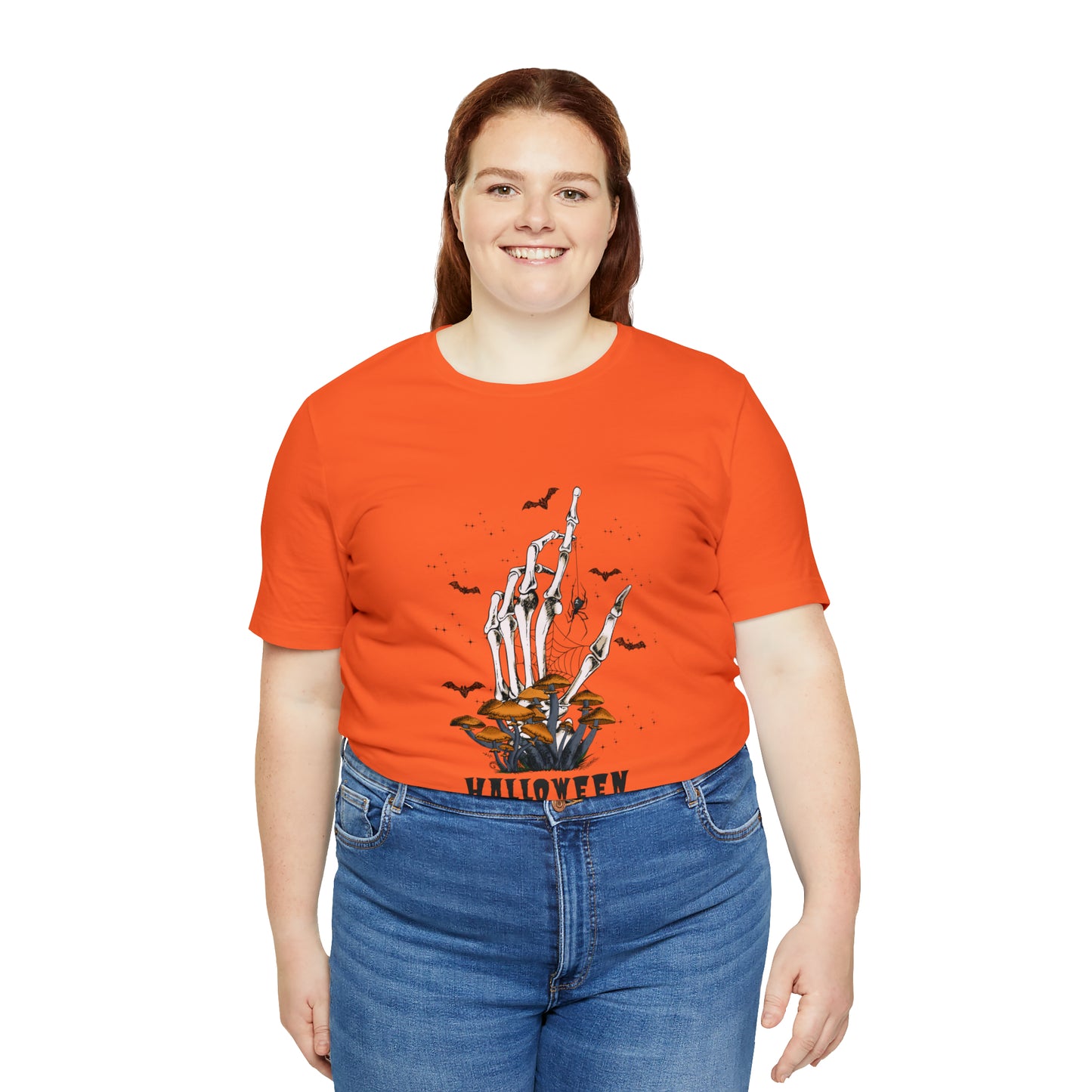 Halloween hand mushrooms Unisex Jersey Short Sleeve Tee