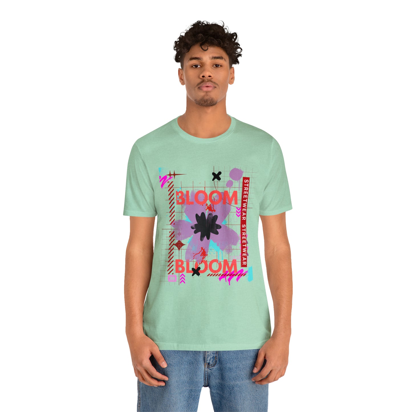 Bloom flower streetwear urban Unisex Jersey Short Sleeve Tee