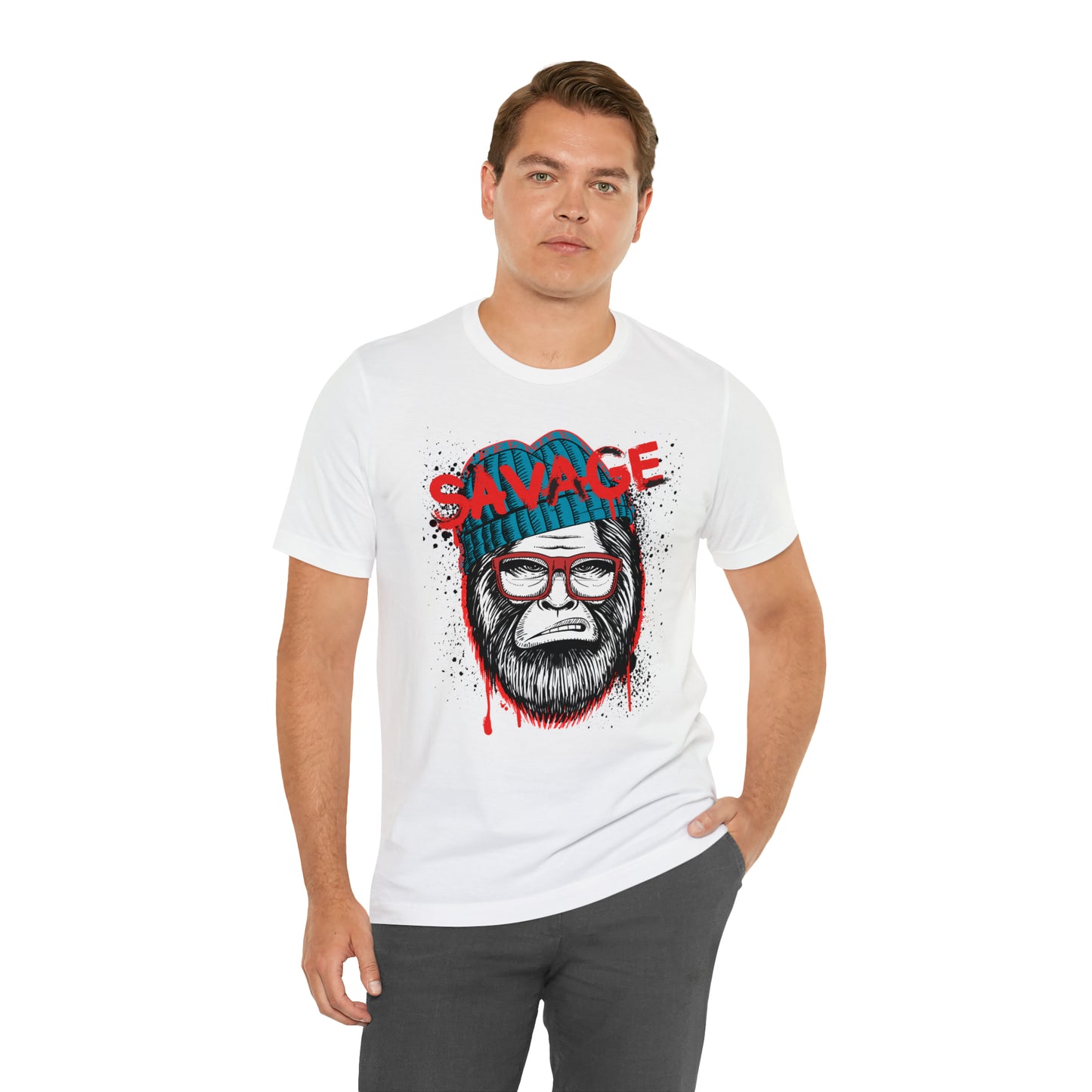 Bigfoot Savage graffiti urban Unisex Jersey Short Sleeve Tee