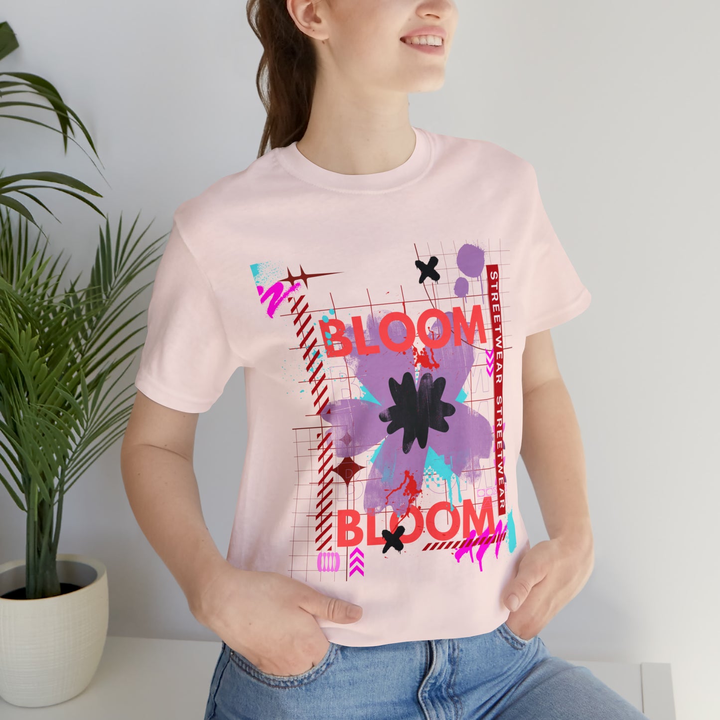 Bloom flower streetwear urban Unisex Jersey Short Sleeve Tee