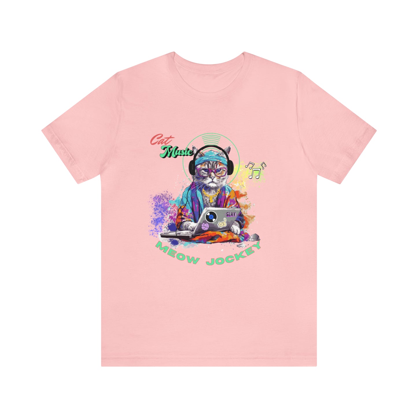 Cat DJ Unisex Jersey Short Sleeve Tee