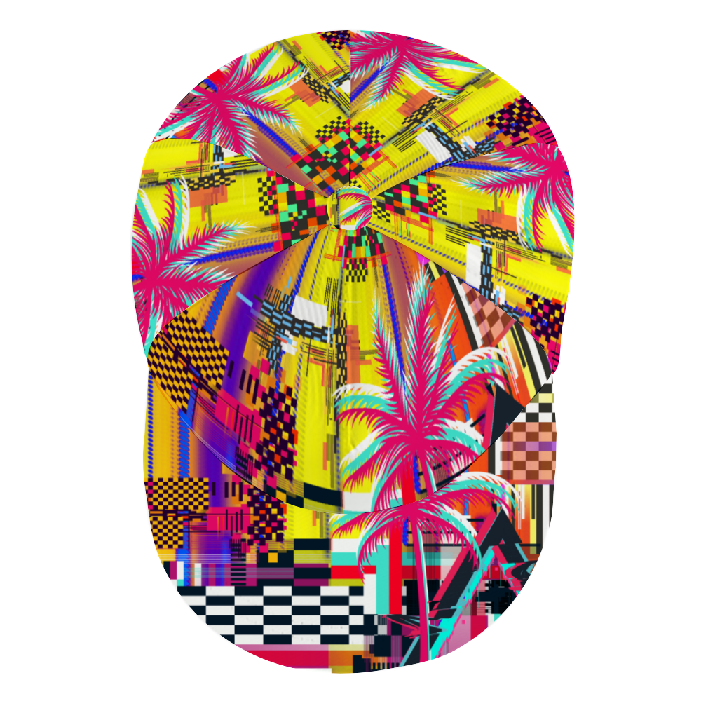 Retro NeonTropical  All Over Print Unisex Adjustable Trucker Hat