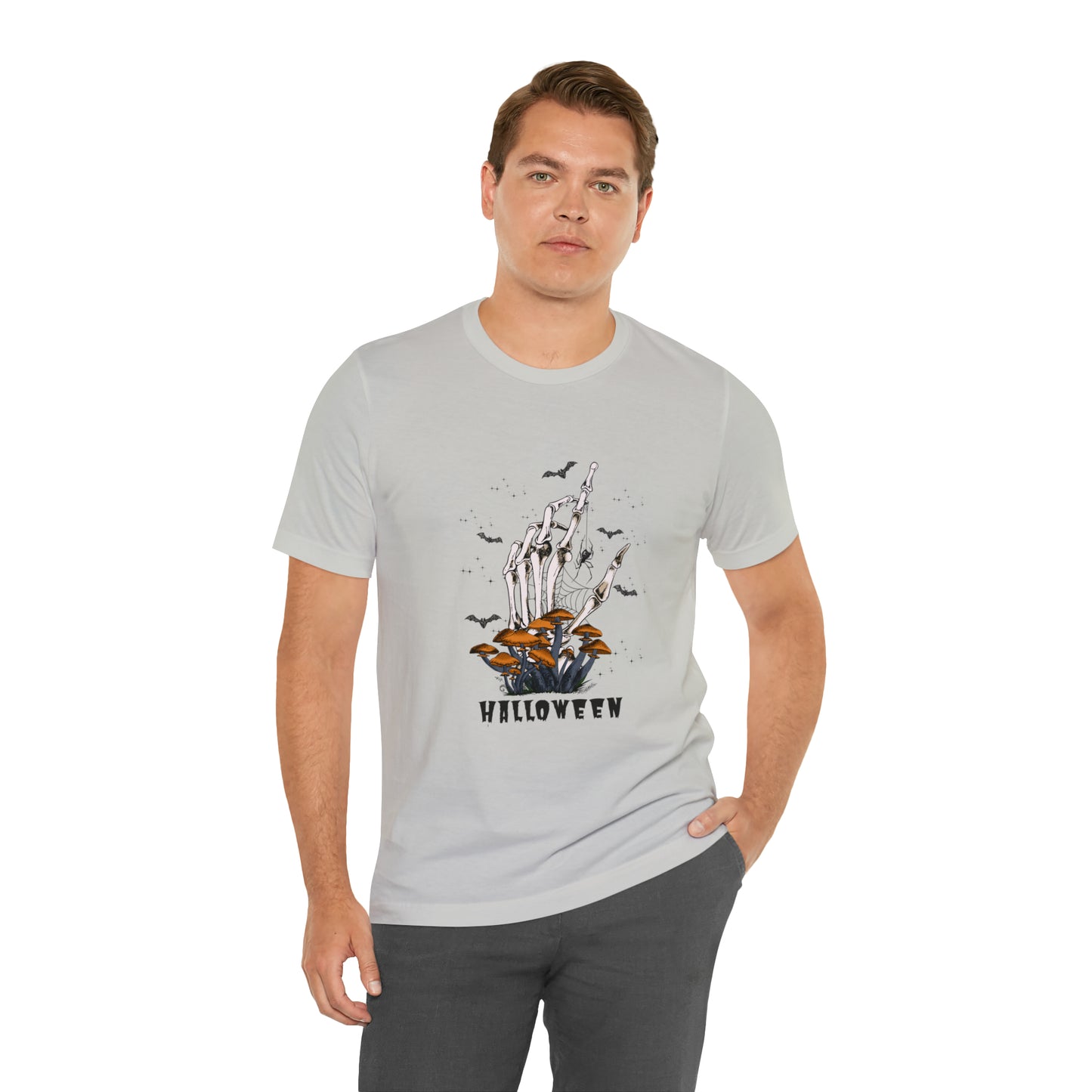 Halloween hand mushrooms Unisex Jersey Short Sleeve Tee