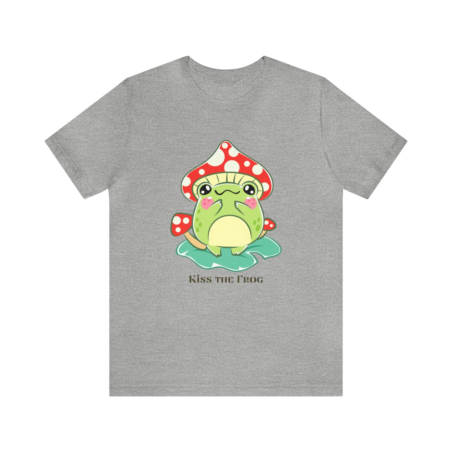 Kiss the frog kawaii cute Unisex Jersey Short Sleeve Tee