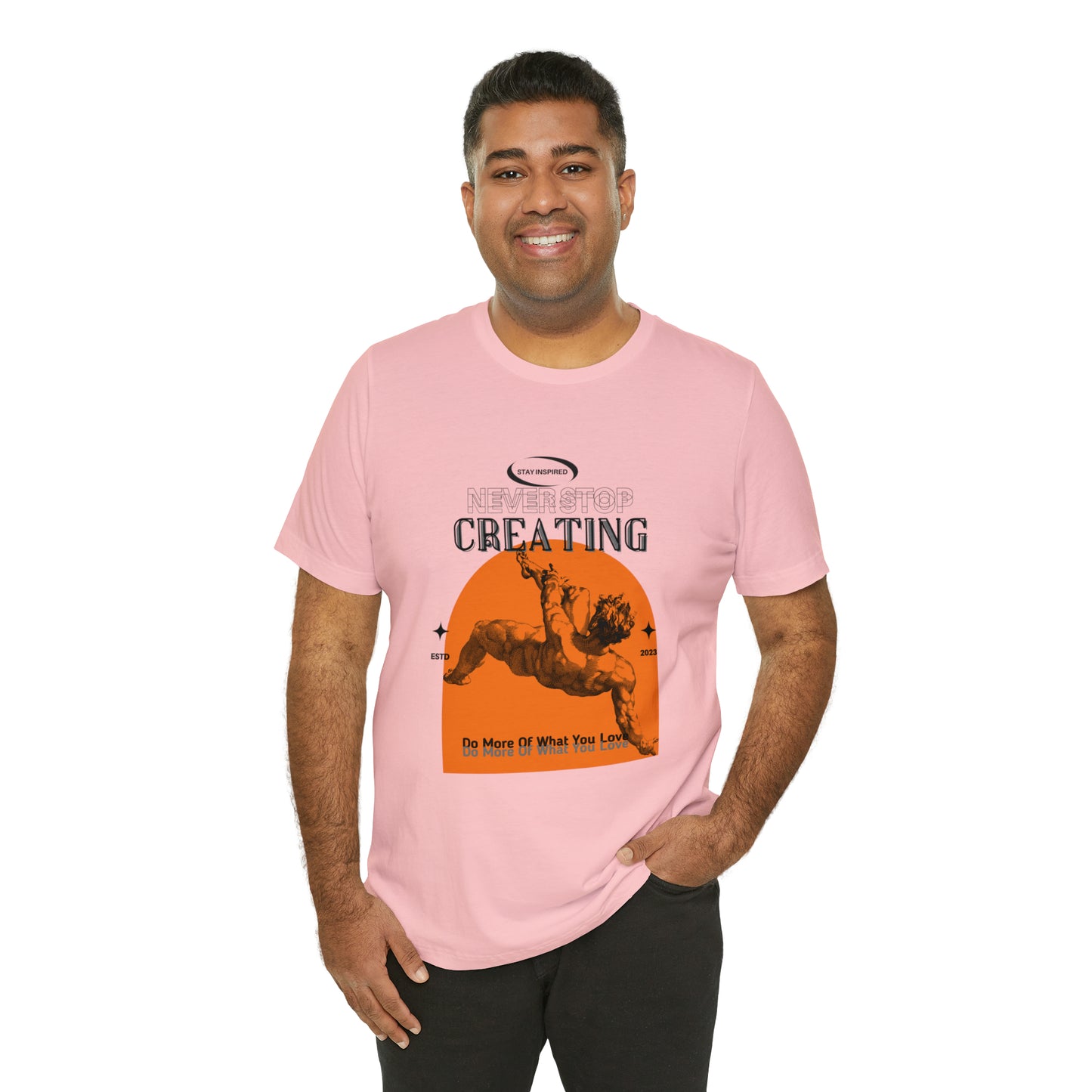 Never stop creating Urban streetwear Unisex Jersey Short Sleeve Tee