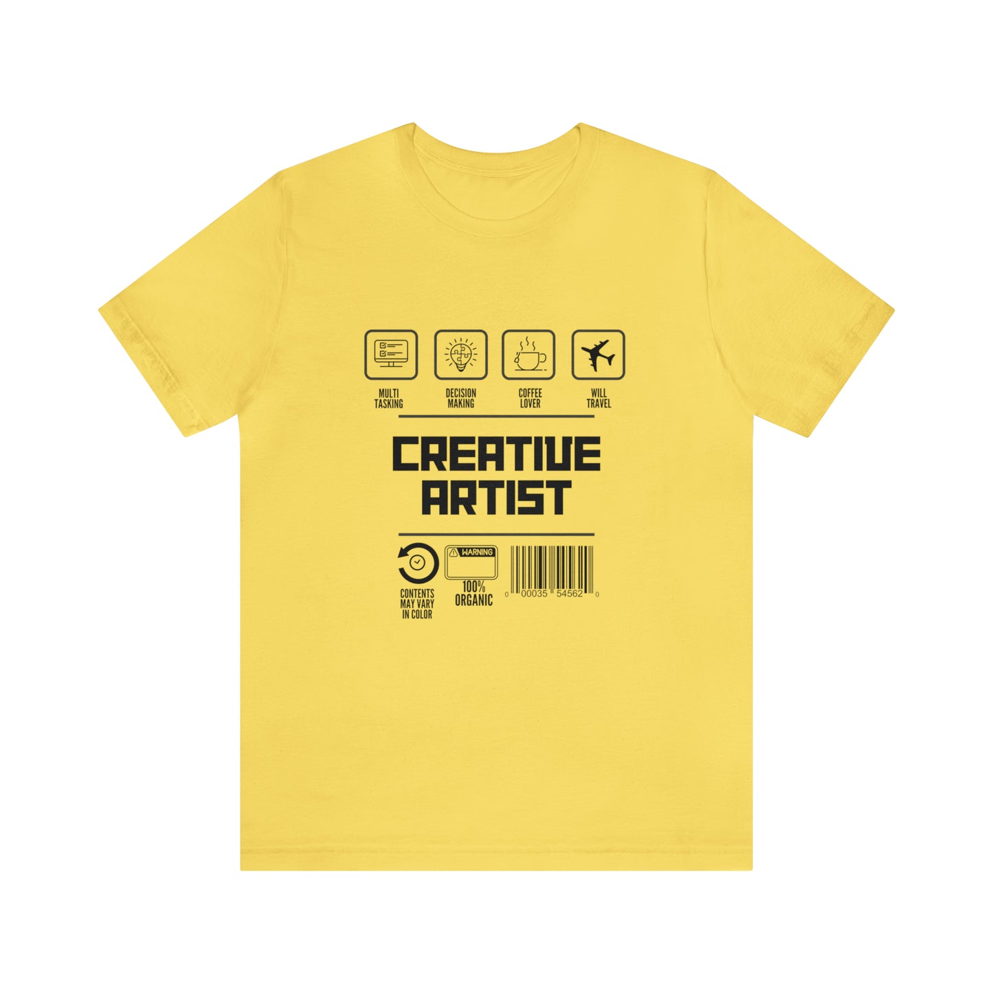 Creative Artist urban streetwear  Unisex Jersey Short Sleeve Tee black text