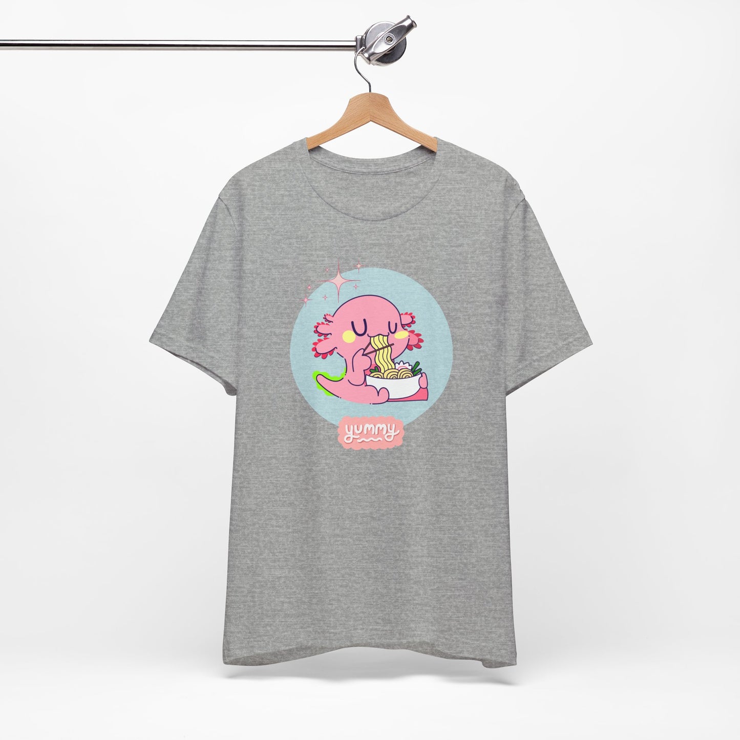 Kawaii Axolotl Ramen Unisex Jersey Short Sleeve Tee