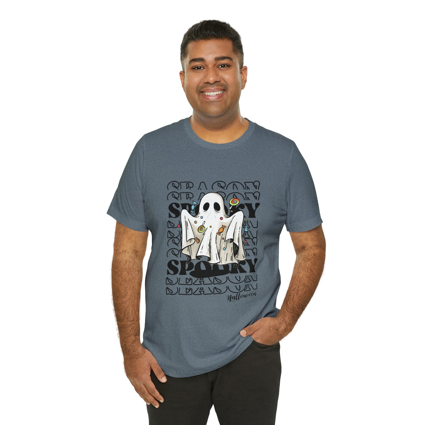 Halloween spooky ghost Unisex Jersey Short Sleeve Tee