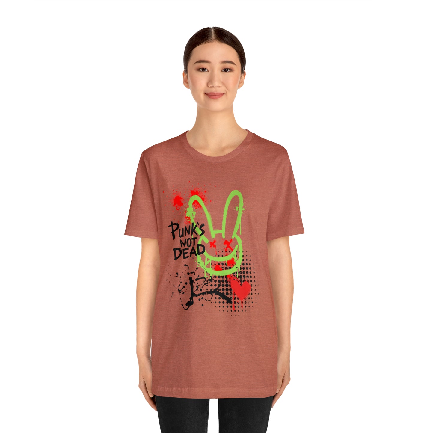 Punks not dead bunny Unisex Jersey Short Sleeve Tee