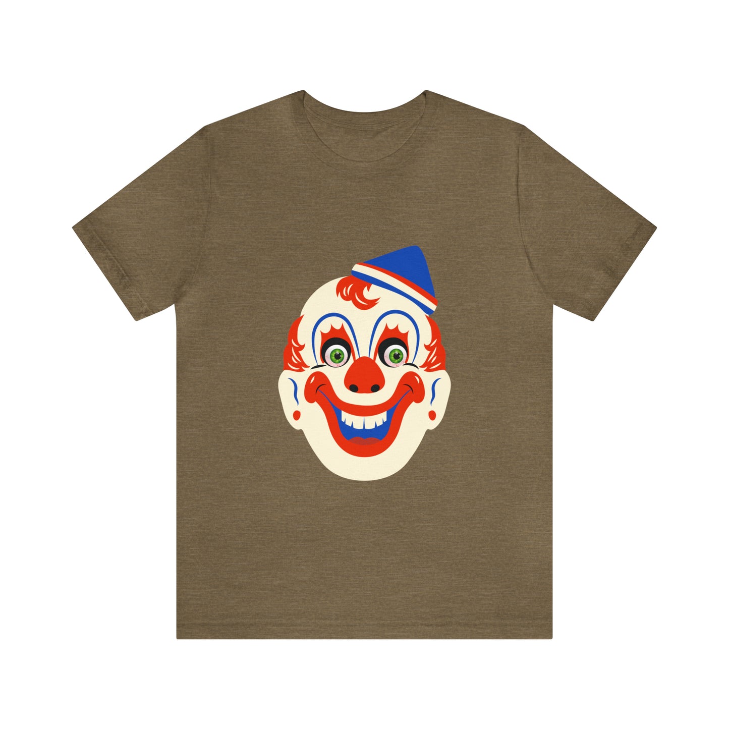 Halloween creepy clown mask Unisex Jersey Short Sleeve Tee