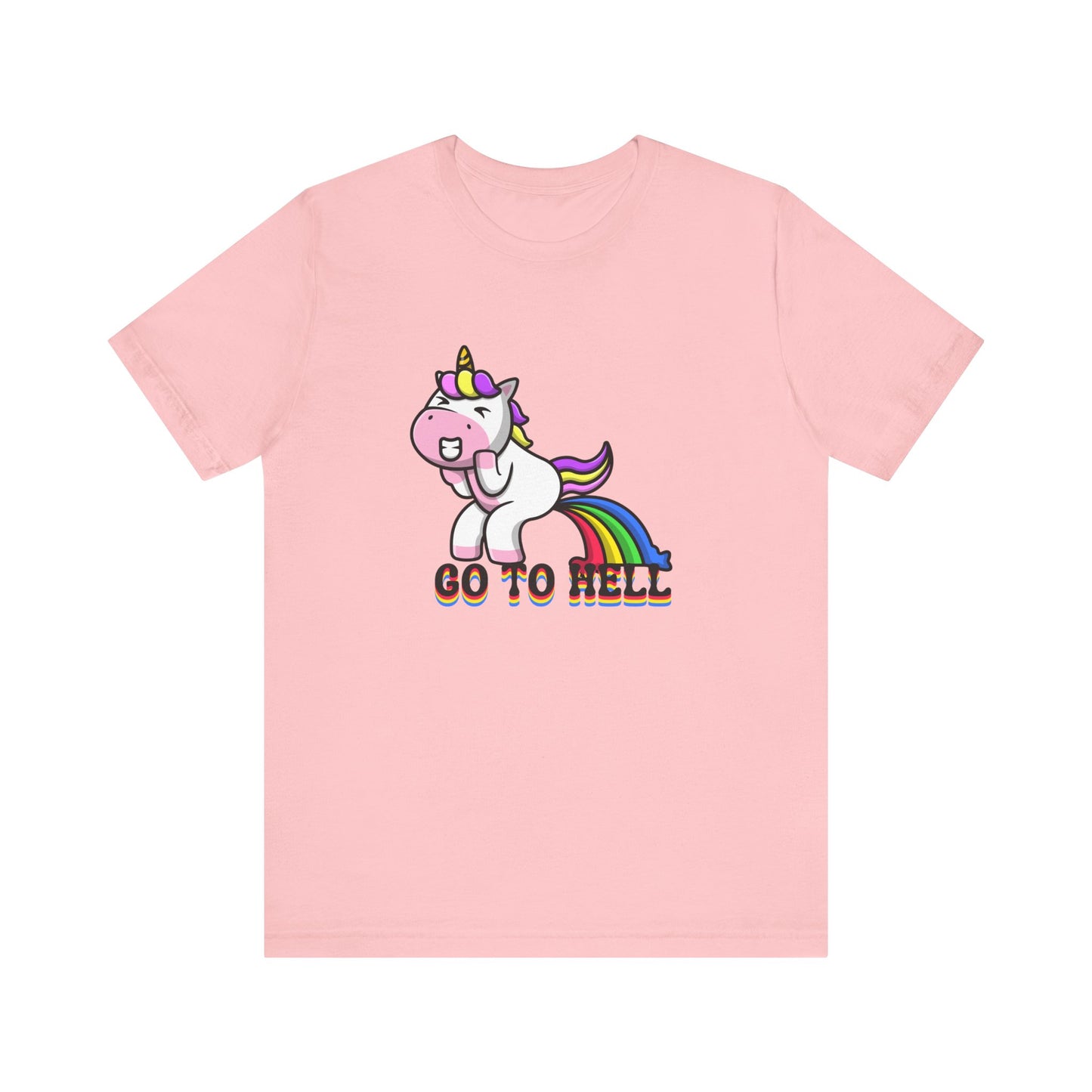 Unicorn Go to Hell funny Unisex Jersey Short Sleeve Tee