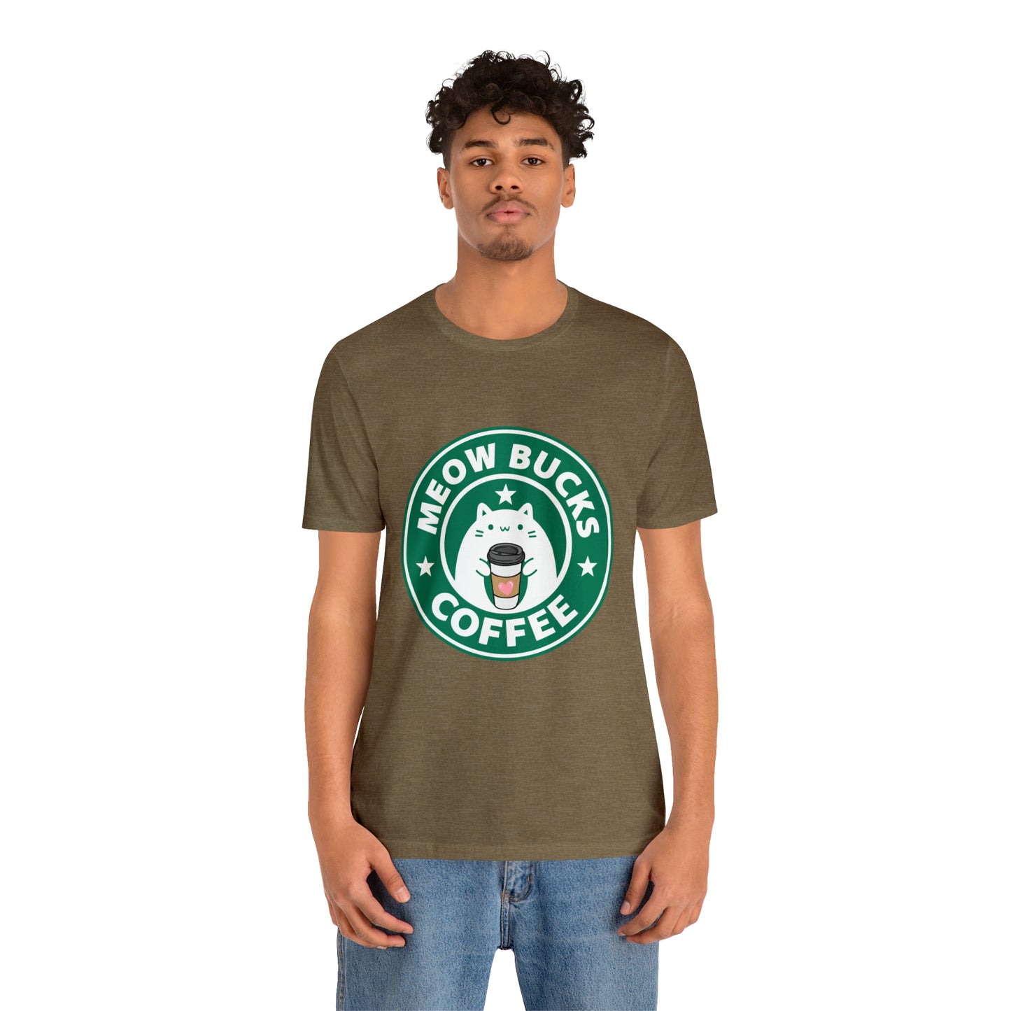 MeowBucks Coffee Unisex Jersey Short Sleeve Tee