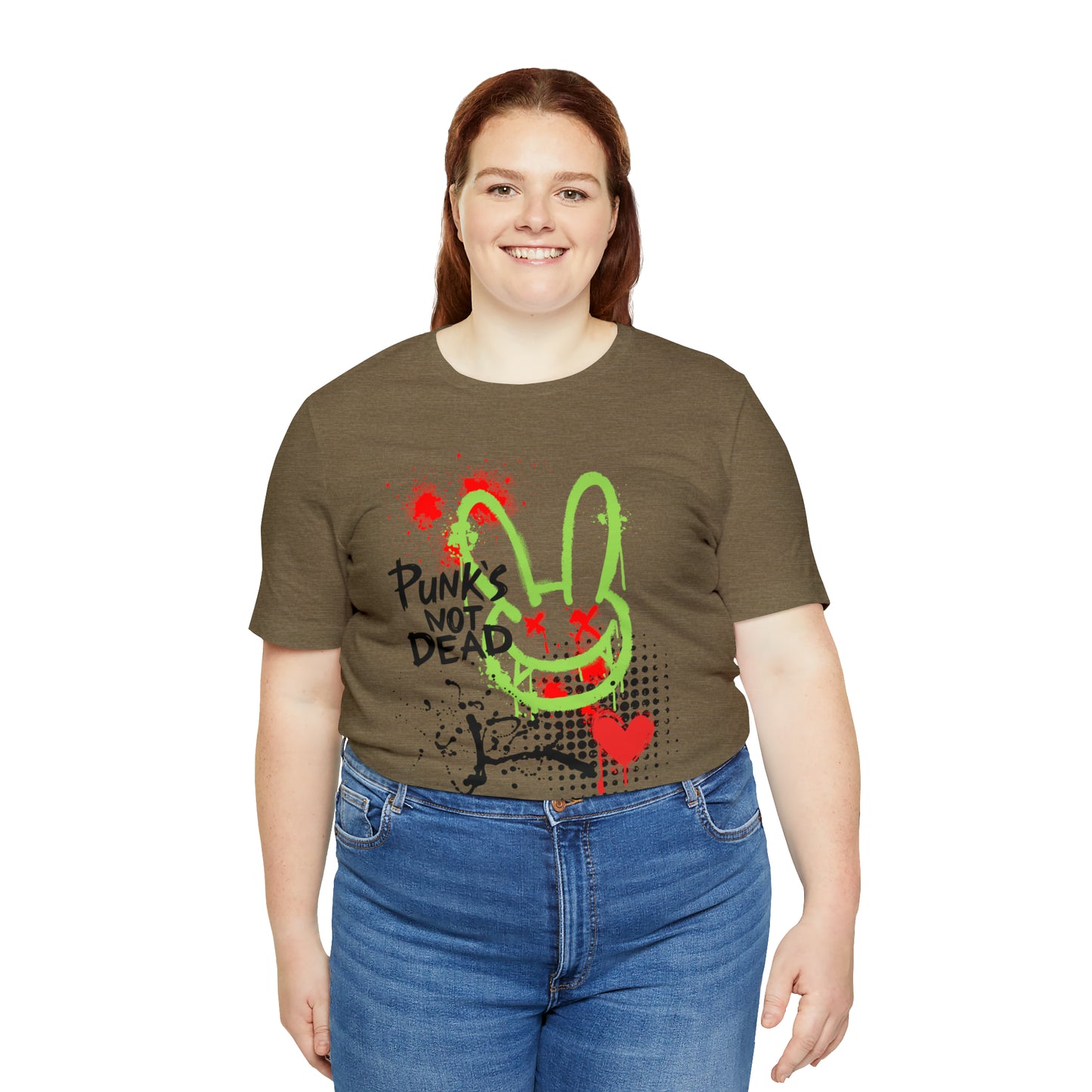 Punks not dead bunny Unisex Jersey Short Sleeve Tee