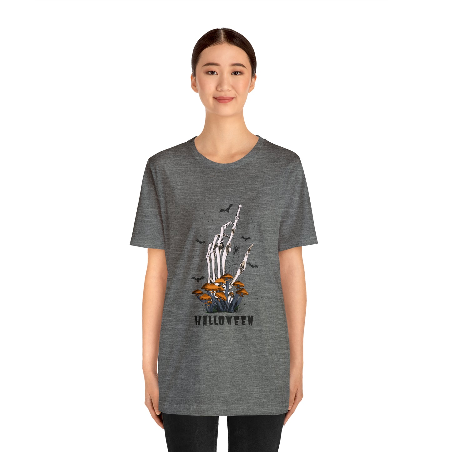 Halloween hand mushrooms Unisex Jersey Short Sleeve Tee