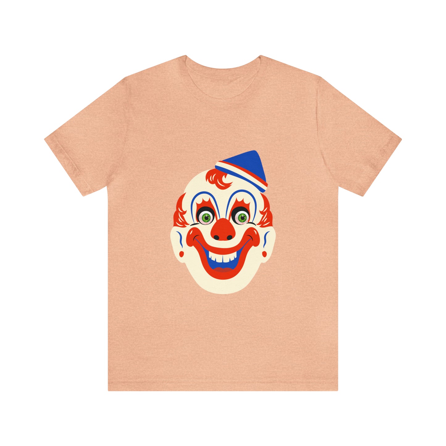 Halloween creepy clown mask Unisex Jersey Short Sleeve Tee