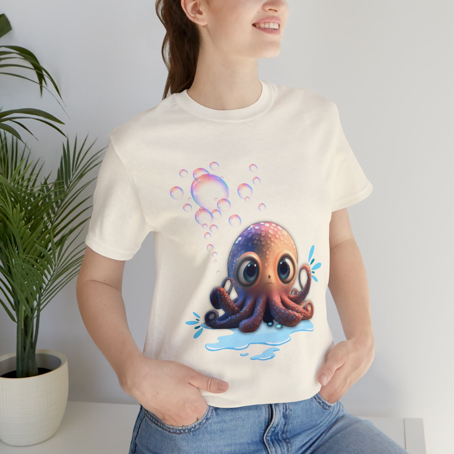 Kawaii Octopus Unisex Jersey Short Sleeve Tee