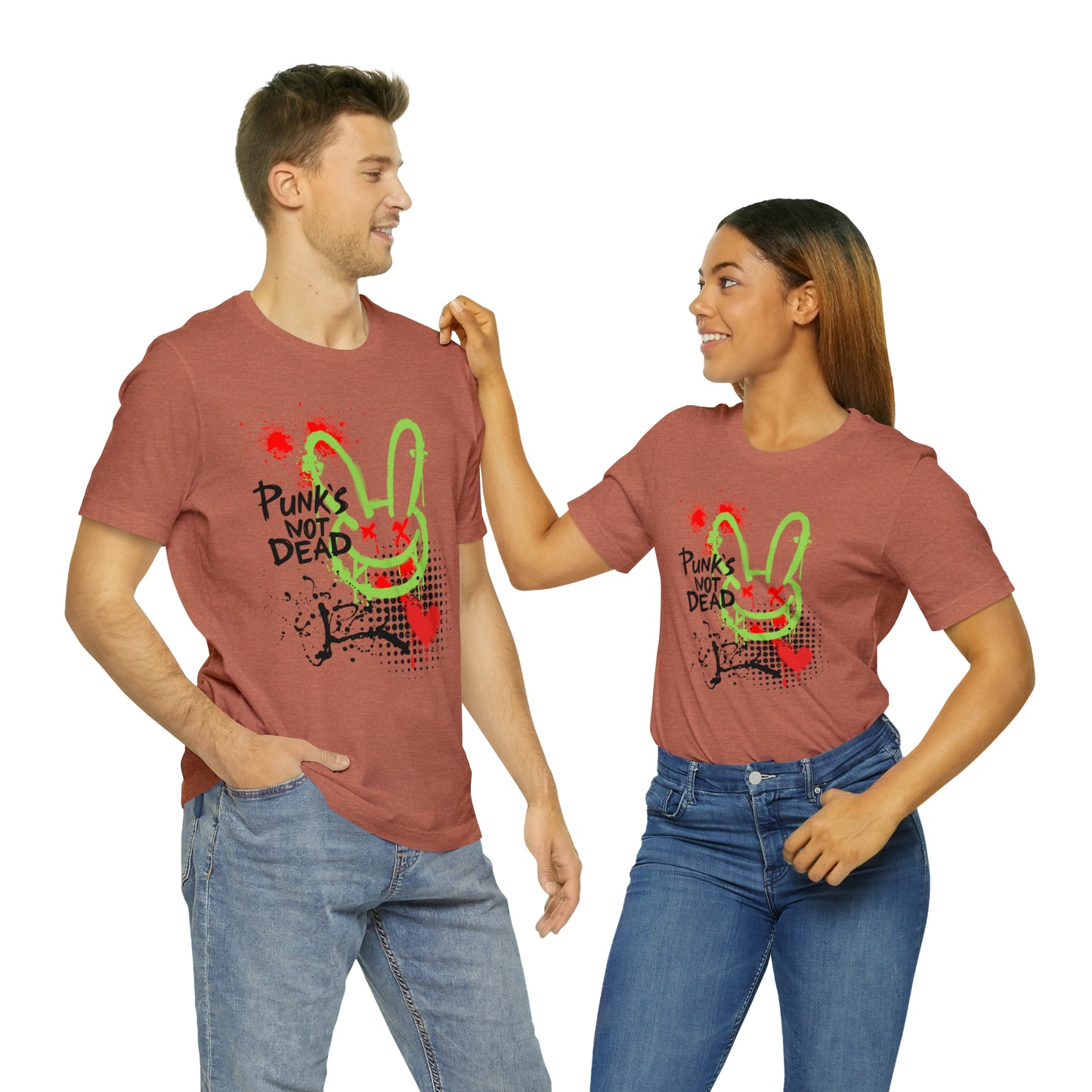 Punks not dead bunny Unisex Jersey Short Sleeve Tee