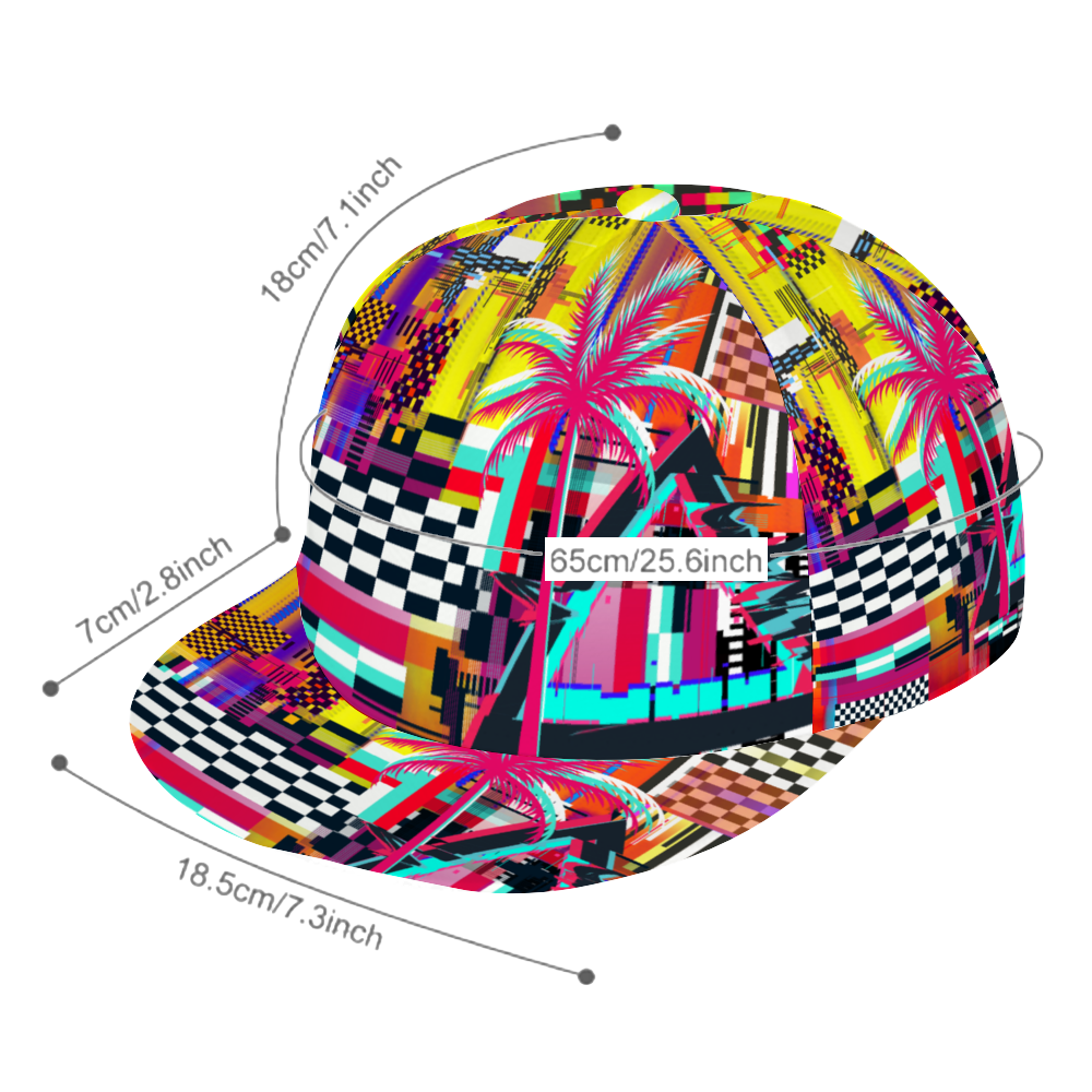 Retro NeonTropical  All Over Print Unisex Adjustable Trucker Hat