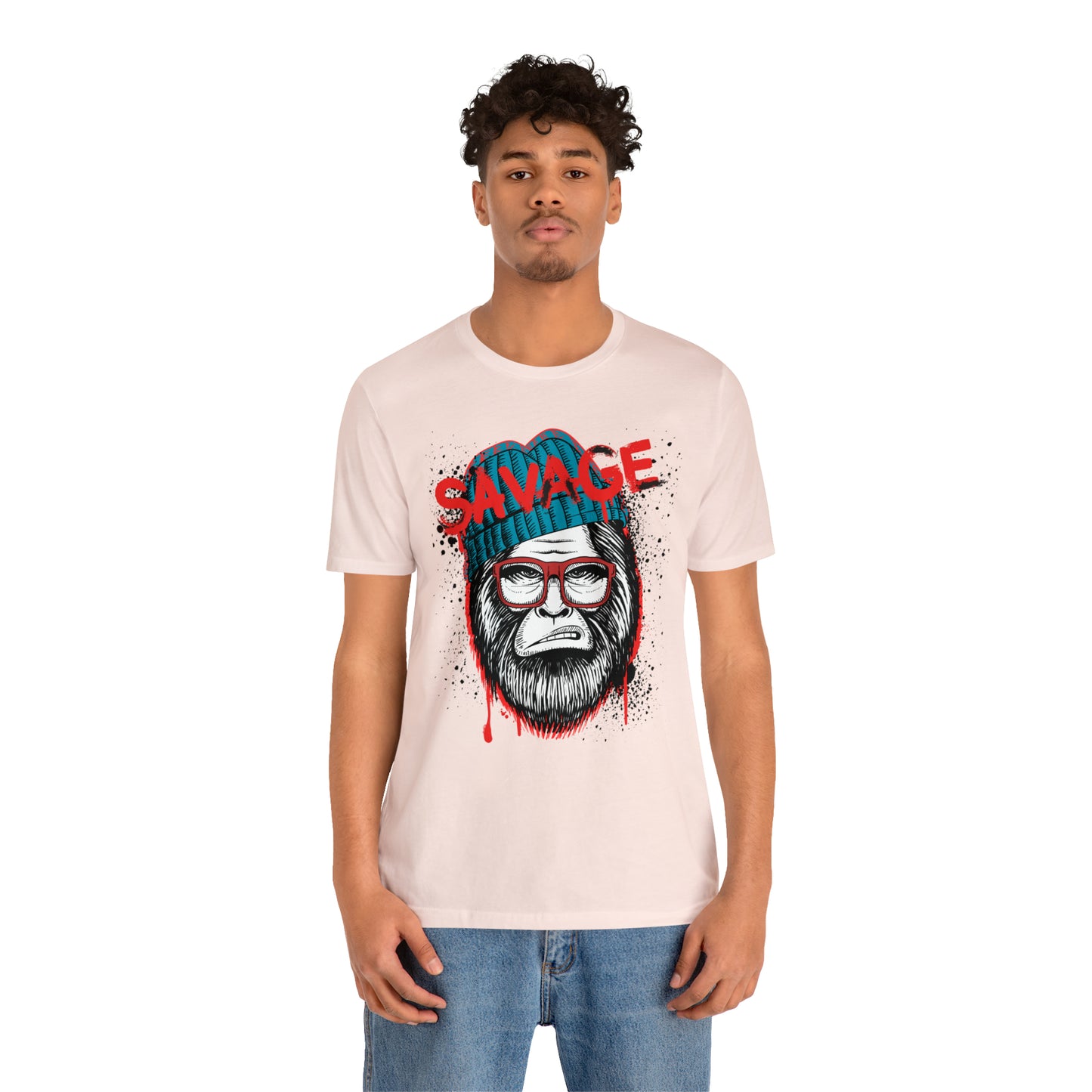 Bigfoot Savage graffiti urban Unisex Jersey Short Sleeve Tee