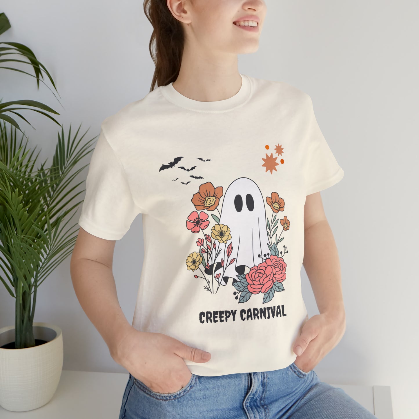 Halloween creepy carnival Unisex Jersey Short Sleeve Tee